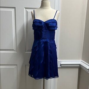 Cache size small Royal Blue Ruffled Dress